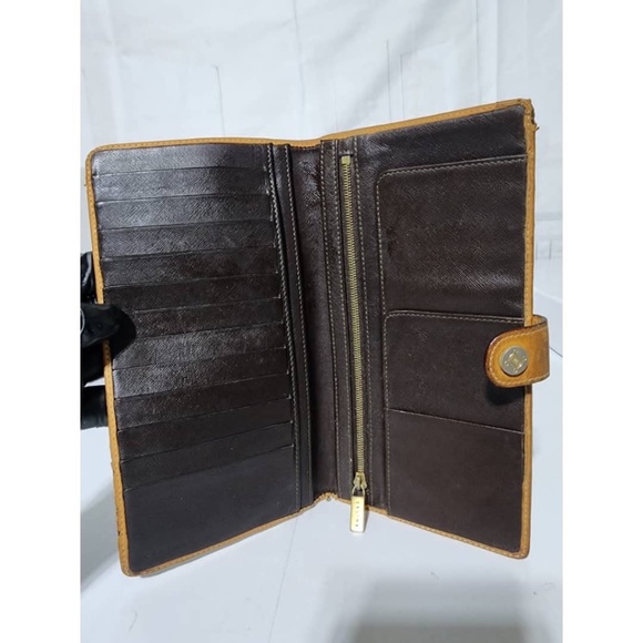 Authentic Celine Vintage Macadam PVC Leather Long Wallet Brown - Picture 13 of 13